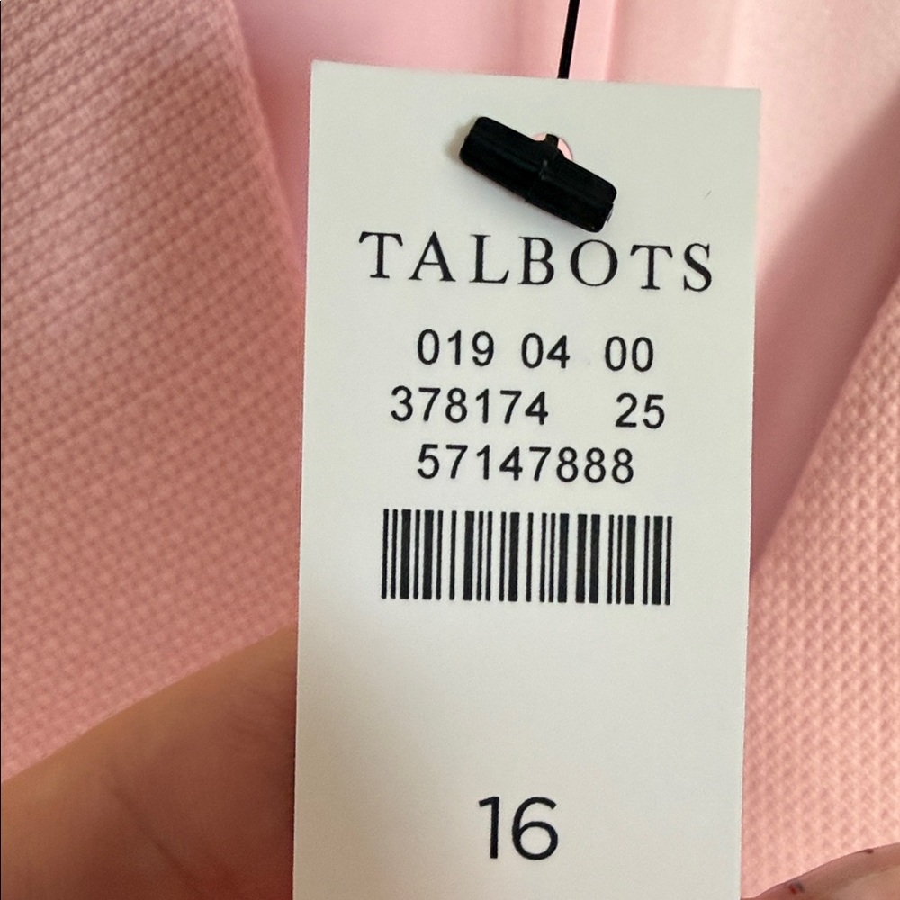 Talbots Pink Double-Breasted Blazer with Gold Buttons. NWT - Picture 8 of 8